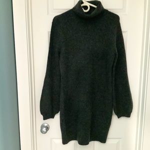 Bell Sleeve Turtleneck Sweater Dress by Yet Again in Large